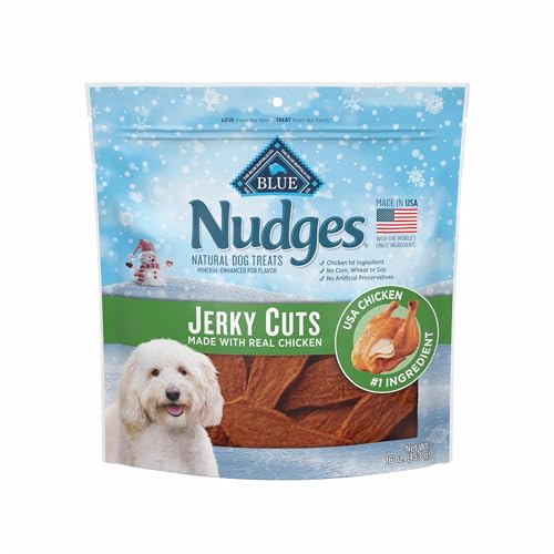 Blue Buffalo Nudges Jerky Cuts Natural Dog Treats, Chicken, 16oz Bag