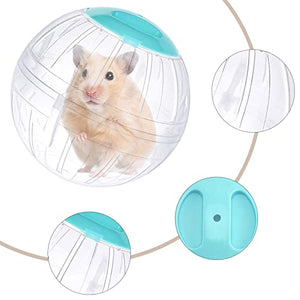 FANKUTOYS Hamster Exercise Ball, 5.7 Inch Transparent Hamster Ball Running Hamster Wheel for Dwarf Hamsters Small Pets to Reduce Boredom and Increase Activity