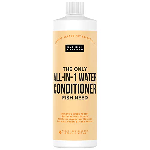 Aquarium Water Conditioner - Naturally Detoxifies and Removes Ammonia, Nitrite, Chlorine, and Chloramine from Saltwater and Freshwater (16 fl oz.)