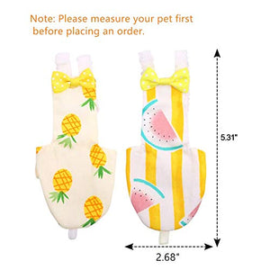 KAMA BRIDAL Bird Diaper Parrot Washable Diaper Nappies for Parakeet Cockatiel Mini Macaw Budgie Canary Flight Suit 2 Pcs