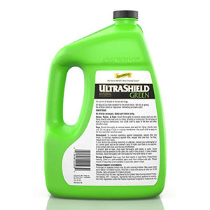 Absorbine UltraShield Green All-Natural Fly Spray for Horses & Dogs, Essential Botanical Oil Eco-Safe Formula Repels & Controls Ticks, Flies, Mosquitoes, Gnats, 128oz Gallon Refill