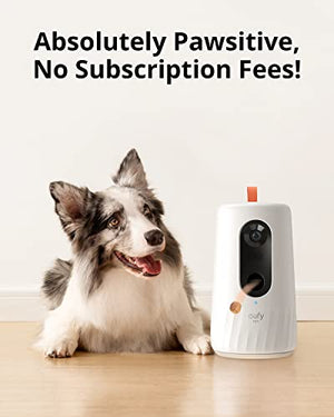 eufy Security Pet Camera for Dogs and Cats, On-Device AI Tracking and Pet Monitoring, 360° View, 1080p, with Treat Dispenser, Local Storage, 2-Way Audio, Phone App, No Monthly Fee, Motion Only Alert