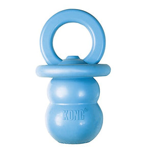 KONG - Puppy Binkie - Soft Teething Rubber, Treat Dispensing Dog Toy - for Small Puppies - Blue