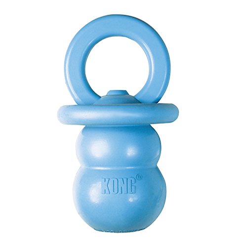 KONG - Puppy Binkie - Soft Teething Rubber, Treat Dispensing Dog Toy - for Small Puppies - Blue