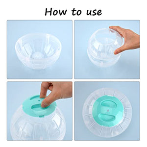 FANKUTOYS Hamster Exercise Ball, 5.7 Inch Transparent Hamster Ball Running Hamster Wheel for Dwarf Hamsters Small Pets to Reduce Boredom and Increase Activity