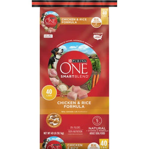 Purina ONE Chicken and Rice Formula Dry Dog Food - 40 lb. Bag