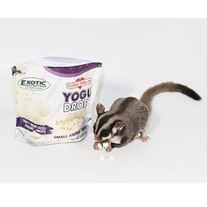 Yogu Drops - All Natural Healthy Yogurt Treat - for Sugar Gliders, Prairie Dogs, Monkeys, Squirrels, Guinea Pigs, Rabbits, Chinchillas, Rats, Marmosets, Degus & Other Small Pets (5.5 oz.)