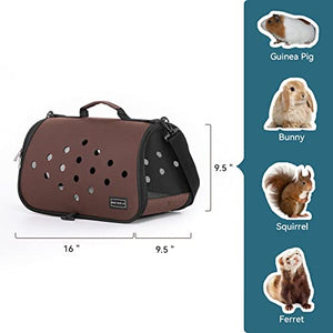 Petsfit 16 X 9 X 9 Inches Rabbit Carrier, Portable Bunny Carrier with Ventilation Holes, Guinea Pig Carrier for Small Animals, Chinchilla, Hedgehog, Squirrel