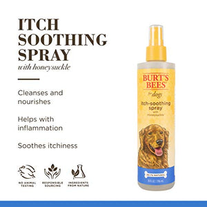 Burt's Bees for Pets Natural Itch Soothing Spray with Honeysuckle | Best Anti-Itch Spray for Dogs With Itchy Skin | Cruelty Free, Sulfate & Paraben Free - Made in the USA, 10 Oz