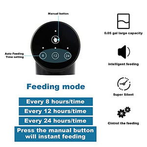 FREESEA Aquarium Automatic Fish Feeder: Vacation Timer Feeder for Fish Tank Electric Adjustable Auto Fish Food Dispenser 0.05 Gal & Two Fixed Methods