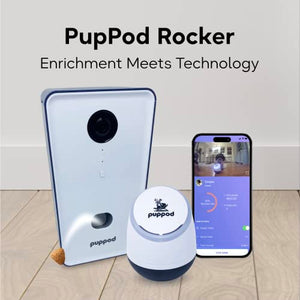 PupPod Gaming, Training, and Enrichment System for Dogs - Positive Reinforcement Puzzle Toy, Video Feeder, and Mobile App