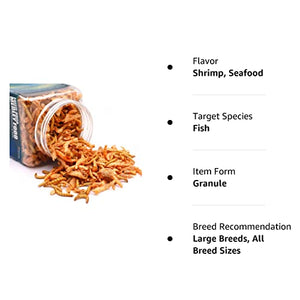 Aquatic Turtle Medley Food - Freeze Dried Shrimp & Mealworms for Aquatic Turtle, Beard Dragon and Other Reptiles & Amphibians