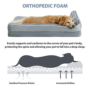 BFPETHOME Orthopedic Dog Beds for Large Dogs-Waterproof Sofa Dog Bed with Removable Washable Cover, Large Dog Bed with Waterproof Lining and Nonskid Bottom,Pet Bed for Large Dogs.