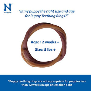 N-Bone Puppy Teething Rings Chicken Flavor Dog Treat, 6 count bag, 7.2-oz