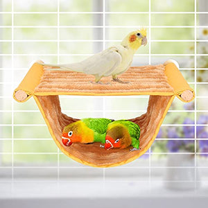 BWOGUE Winter Warm Bird Nest Bed Hanging Hammock Snuggle Hut Parrot House Tent Toy Bird Cage Perch for Parakeet Budgies Cockatiels Lovebird Cockatoo Finch Hamster Chinchilla Guinea Pig