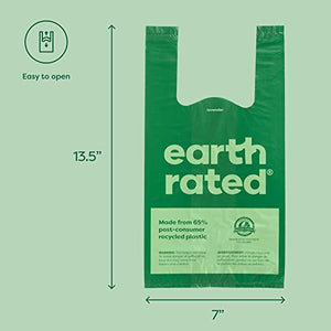 Earth Rated Dog Poop Bags with Handles, New Look, Easy Tie and Guaranteed Leakproof, Lavender Scented, 120 Handle Bags