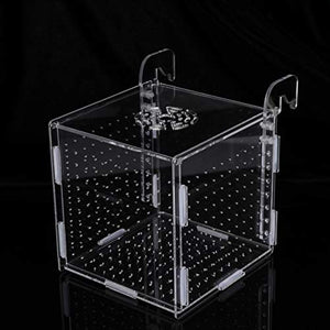 POPETPOP Fish Breeding Box-2 Isolation Box Breeder Hatchery Incubator Aquarium Fish Breeding Boxes Divider Hatching Boxes Accessory-Hook Pattern