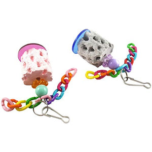 Bird Calcium Teeth Grinding Chew Treats Toy for Parrot Parakeet Cockatiel Conure Gerbil Rat Mouse Guinea Pig Chinchilla