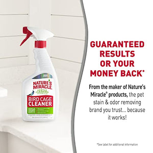 Natrue's Miracle Bird Cage Cleaner, Cleans and Deodorizes Bird Cages Without Irritation, 24 oz Spray