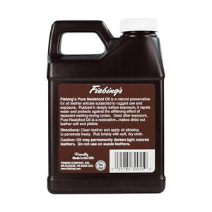 Fiebing's 100% Pure Neatsfoot Oil - Natural Leather Preservative - Great for Boots, Baseball Gloves, Saddles and More - 16 oz