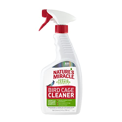 Natrue's Miracle Bird Cage Cleaner, Cleans and Deodorizes Bird Cages Without Irritation, 24 oz Spray