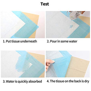 Amakunft Rabbit Pee Pads, Pet Toilet/ Potty Training Pads, Super Absorbent Guinea Pig Disposable Diaper for Hedgehog, Hamster, Chinchilla, Cat, Reptile and Other Small Animal (100pcs-18 x13, Blue)