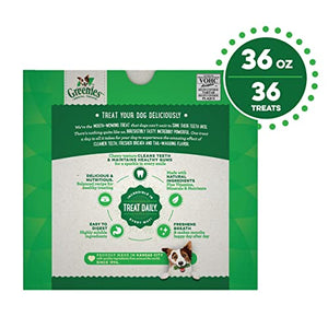 GREENIES Original Regular Natural Dog Dental Care Chews Oral Health Dog Treats, 36 count (Pack of 1)