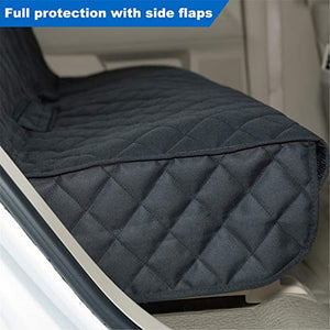 VIEWPETS Bench Car Seat Cover - Waterproof, Heavy-Duty and Nonslip Pet Car Seat Protector for Dogs with Universal Size Fits for Trucks & SUVs(Black)