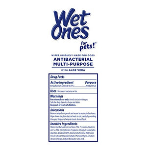 Wet Ones for Pets Multi-Purpose Dog Wipes with Aloe Vera for All Dogs in Tropical Splash, Wipes for Paws & All Purpose | 50 Ct Cannister