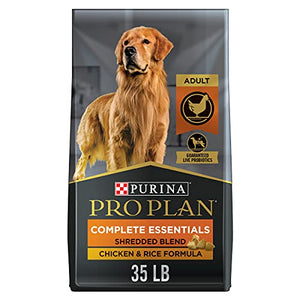 pro plan High Protein Dog Food With Probiotics for Dogs, Shredded Blend Chicken & Rice Formula - 35 lb. Bag