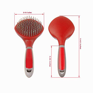 BOTH WINNERS Mane and Tail Brush for Horses and Dogs with Soft Touch Grip (RED)