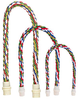 JW Pet Comfy Perch For Birds Flexible Multi-Color Rope, Medium - 32" Length