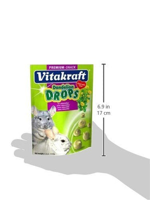 Vitakraft Chinchilla Drops with Dandelion Treat, 5.3 Ounce Pouch, 2-Pack