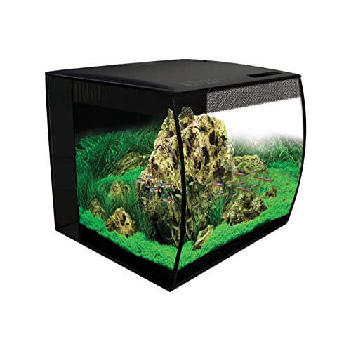 Fluval Flex 15 Aquarium Kit - Fish Tank for Fish & Plants - Comes with LED Lights, Filtration System & More - 16" x 15" x 15" - 57 L, 15 Gal. - Black