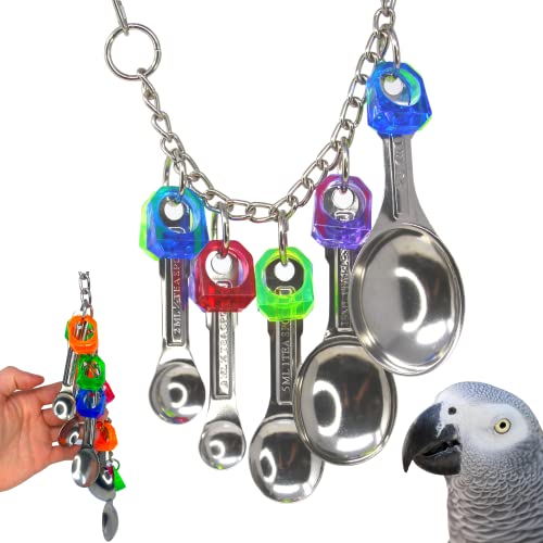 Bonka Bird Toys 1969 Spoon Delight Medium Large Parrot Bird Toy African Grey Parrot Amazon Conure and Similar Birds