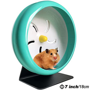 Hamster Wheel,Super Silent Hamster Exercise Wheels,Silent Wheel,Hamster Wheels,Silent Hamster Wheel Adjustable Stand Hamsters Exercise Wheels,Quiet Hamster Wheel 7 inch Rat Wheel (7 in Blue)