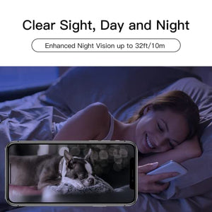 ULOFY 2K/3MP 360° Pet Camera with Phone App, 2.4G WiFi Only, Indoor Security Camera for Baby/Dog, Pan/Tilt Video Baby Monitor with Super IR Night Vision, Motion Detection, 2-Way Audio, Work with Alexa