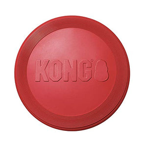 KONG Flyer - Tough Dog Toy - Durable Rubber Flying Disc Dog Toy - Outdoor Dog Toy for Fetch - Dog Chase Toy - Large Dogs