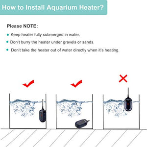 hygger 50W Mini Submersible Digital Display Aquarium Heater for Small Fish Tank, Compact and Fast Heating Thermostat, with External Controller and Built-in Thermometer, for Betta, Turtle