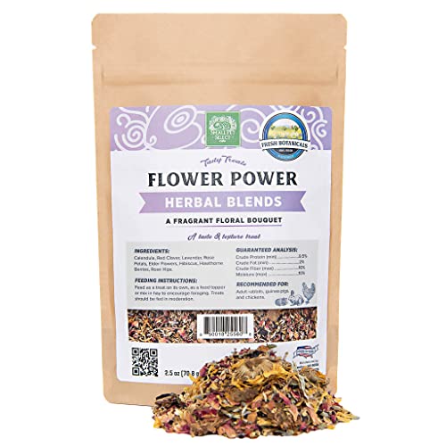 Small Pet Select - Flower Power Herbal Blend, a Natural Herbal Treat for Rabbits and Guinea Pigs, 2.5oz