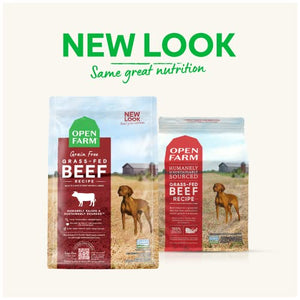 Open Farm Grass-Fed Beef Grain-Free Dry Dog Food, 100% Humanely Raised Wagyu Recipe with Non-GMO Superfoods and No Artificial Flavors or Preservatives, 4 lbs