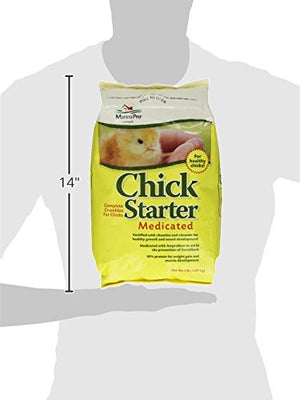 Manna Pro Chick Starter Grower - Medicated Chick Feed Crumble for Young Chickens - Formulated with Amprolium to Prevent Coccidiosis - 15 lbs