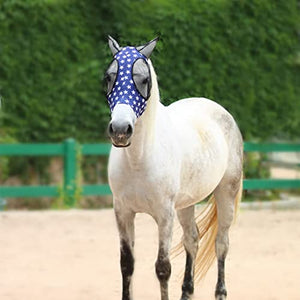 Sampson Horse Fly Mask,Fly Masks for Horses with Ears, Comfortable&Elasticity Lycra Fly Mask