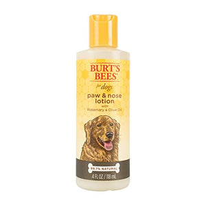 Burt's Bees for Pets Natural Paw & Nose Lotion with Rosemary & Olive Oil | Soothing Lotion for All Dogs | Cruelty Free, Sulfate & Paraben Free, pH Balanced for Dogs - Made in USA, 4oz- 2 Pack