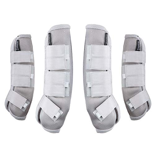 Harrison Howard Horse Fly Boots Horse Leg Guards Set of 4 -Silver (Ful –  Petzie