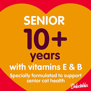 Delectables Bisque Senior Variety Lickable Cat Treat, 12 Count