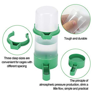 Lamoutor 4Pcs Bird Water Feeder Plastic Drinker Feeder Water Clip for Parrots Budgie Cockatiel Lovebirds