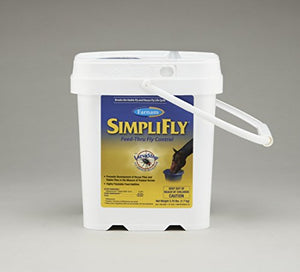 Farnam SimpliFly Feed Through Fly Control for Horses, Breaks the Fly Life Cycle, Pellets, 3.75 Pound Bucket, 60 Day Supply for One Horse