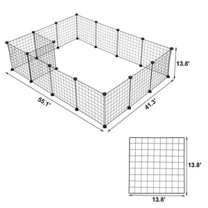 Metal Pet Playpen Dog Kennel Pets Fence Exercise Cage 16 Panels US Stock