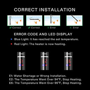 VIVOSUN Submersible Aquarium Heater with Thermometer Combination, 200W Titanium Fish Tank Heaters with Intelligent LED Temperature Display and External Temperature Controller